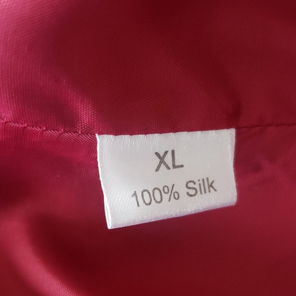 F/CE 100% silk red jacket size XL - Picture 7 of 8
